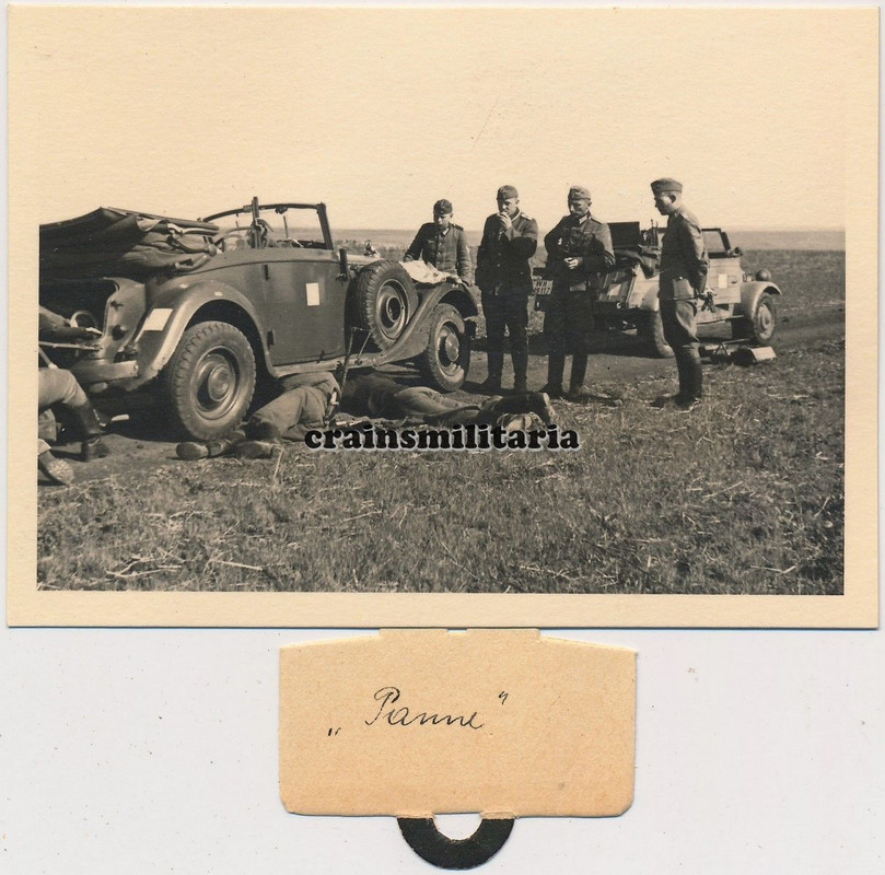 Orig. Foto Volkswagen Kübelwagen Typ 82 Horch 830 BL Pkw Cabrio 