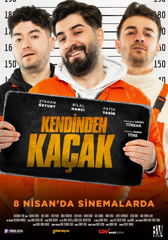 Kendinden Kacak 2022 Turkish Comedy Movie Poster Ahmet Kural