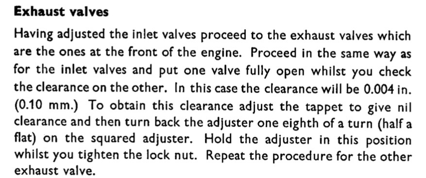 Interesting Valve Clearance Technique