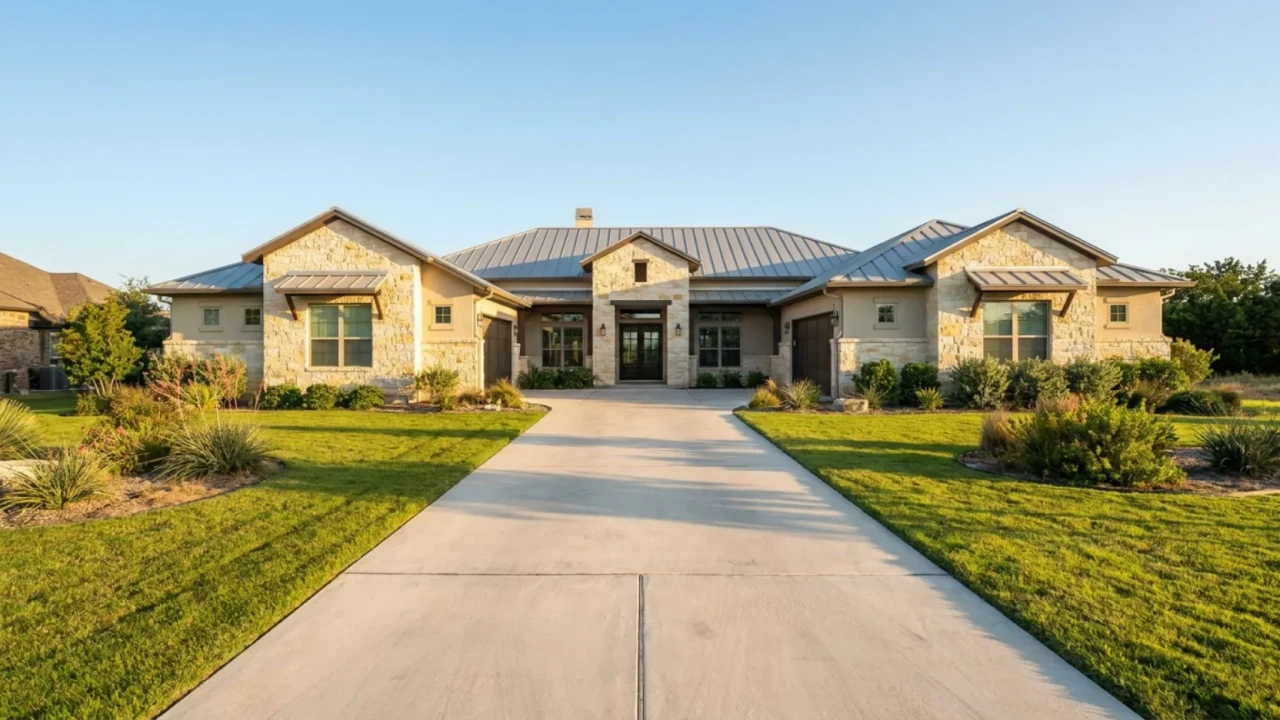 Clear driveway and yard prepared for roof replacement crew access in San Antonio
