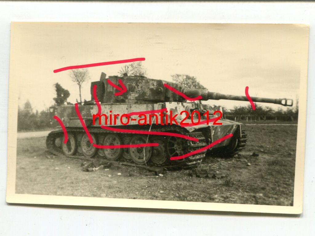 Nahaufnahme, zerstörter Tiger, Panzer, Tank Turm