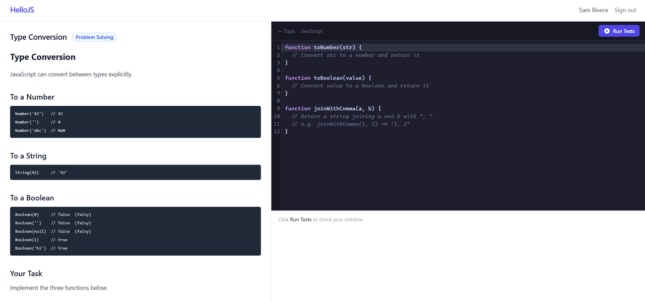 365 Days of Coding Platform screenshot
