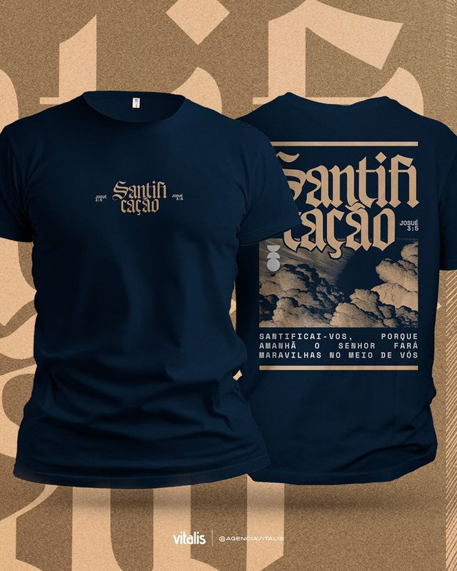 Estampa cristã para camiseta — frase bíblica