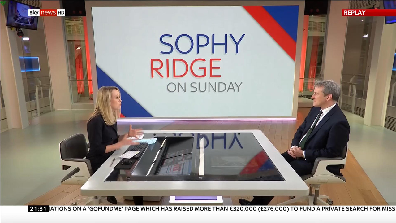 27 January - 21.30.00 - Sophy Ridge On Sunday. A new kind of pol