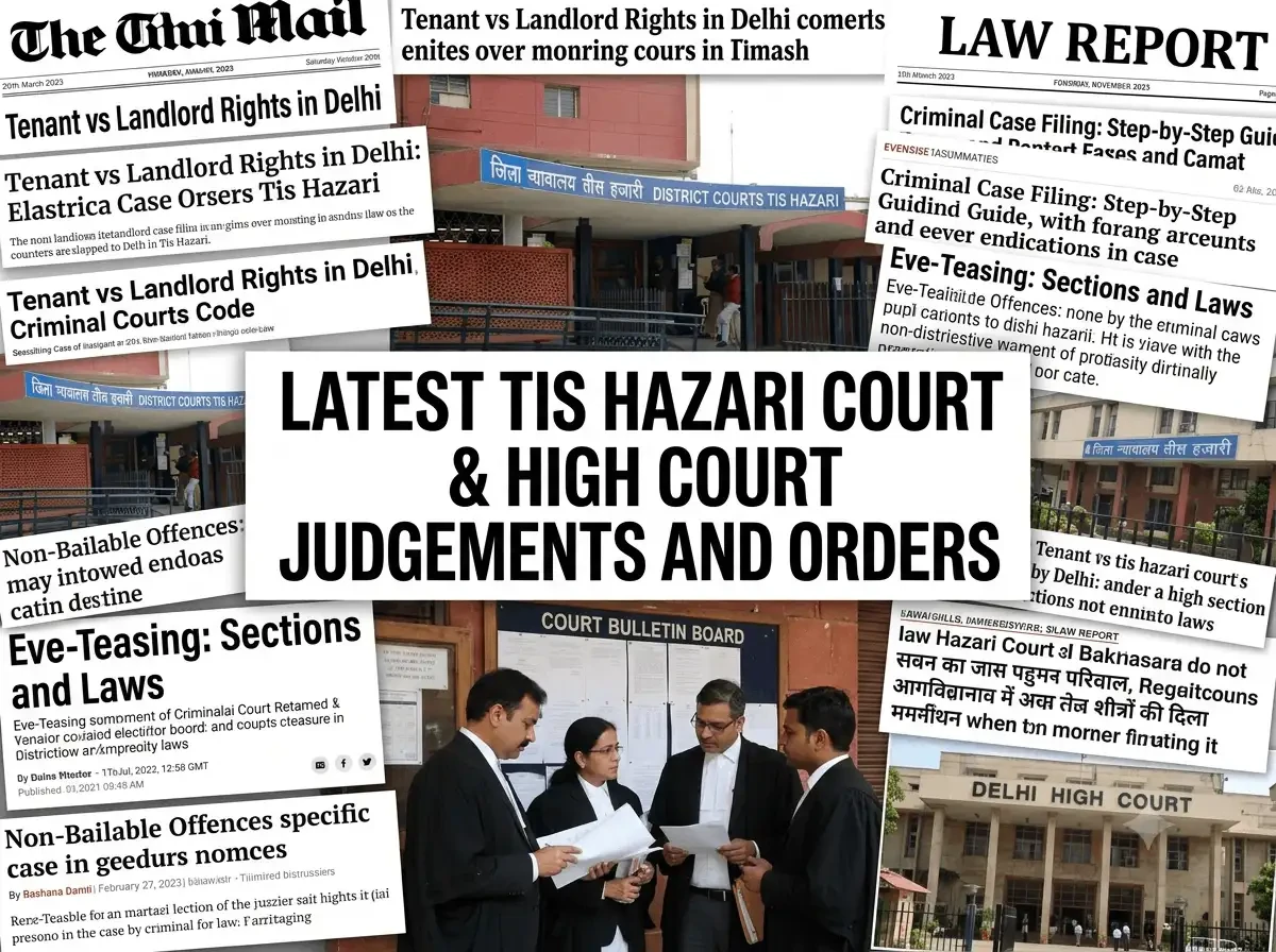 Latest Tis Hazari Court & Delhi High Court Judgments and Orders
