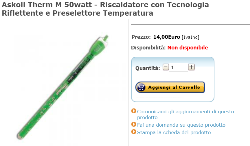 Riscaldatore Askoll Therm M 50W