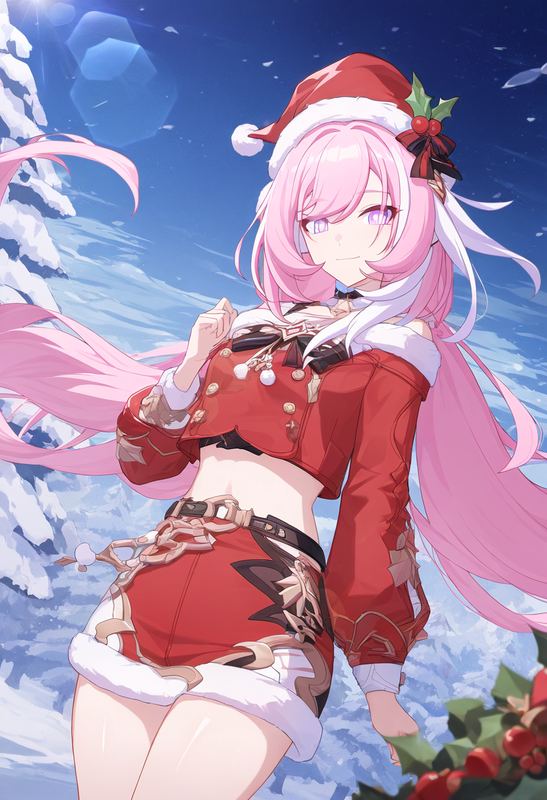 1girl, elysia (herrscher of human_ego) (honkai impact), lighting, {oiled, shiny  s-1354968493