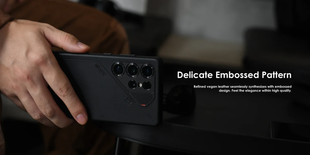 Husa pentru Samsung S25 Ultra, Aulumu Vegan Leather, Piele texturata, Ultra slim, Compatibila MagSafe, Racire activa CoolHyper, Butoane metalice, Protectie maxima, Negru 6 acb22225 14d3 4bde 8fb2 32238709ce68