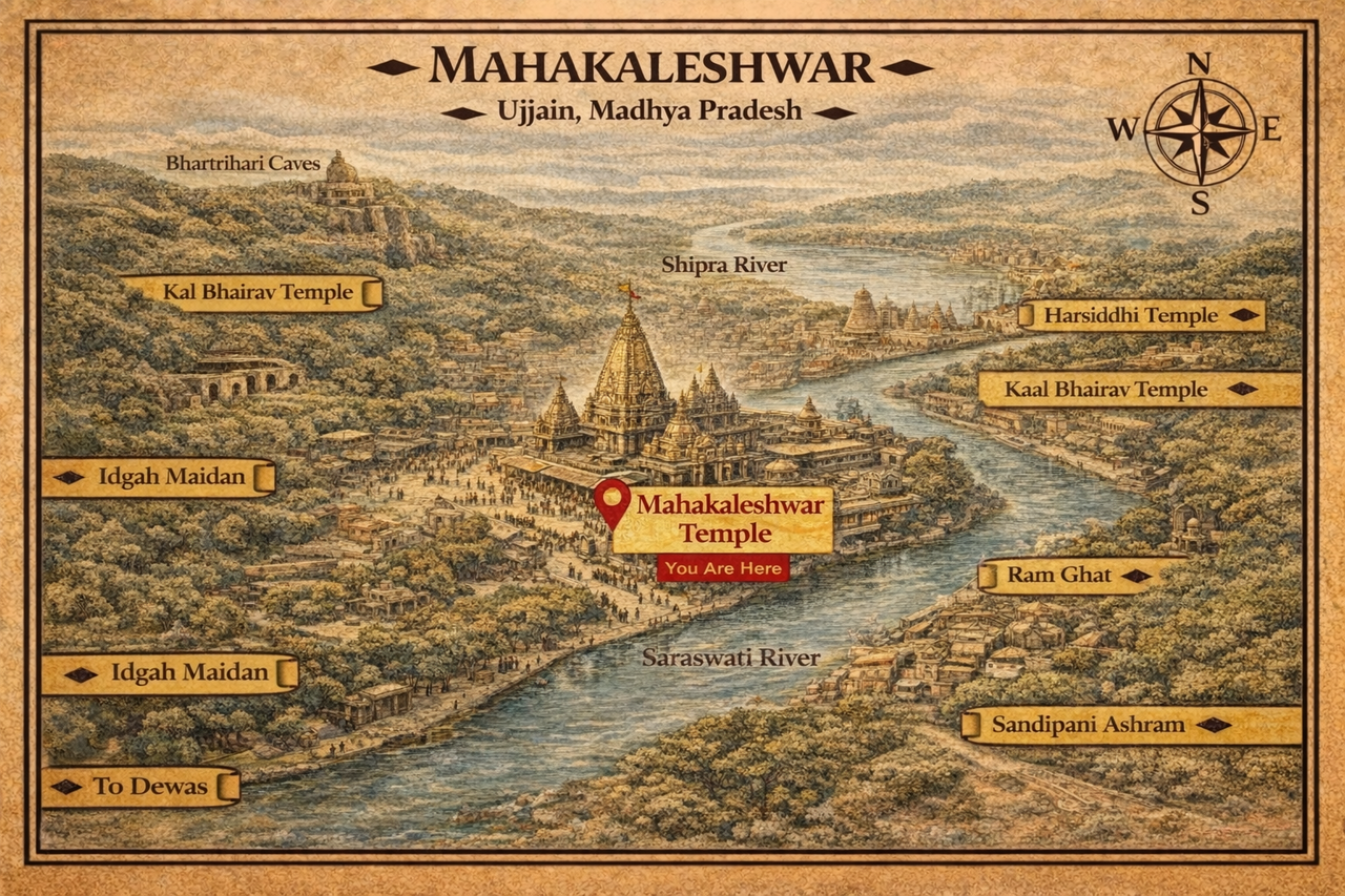 Mahakaleshwar Darshan Map