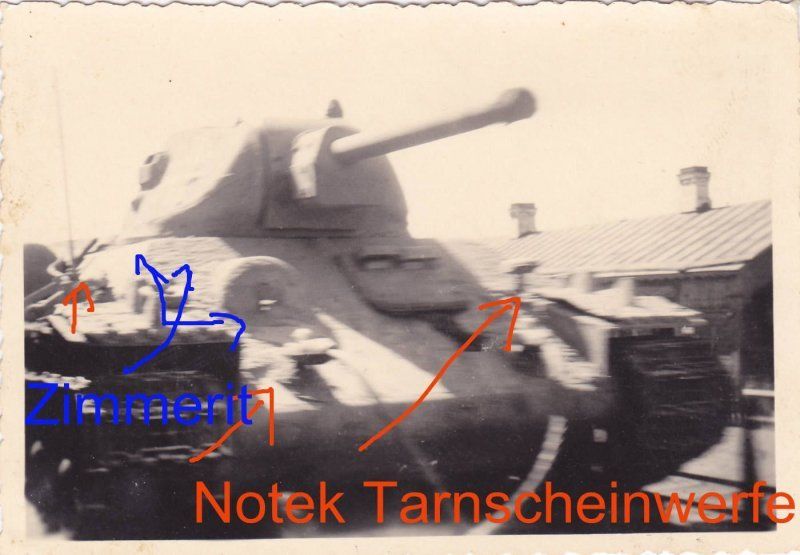 Beute-Panzer-T-34-Zimmerit-Funkantenne-Panzer-Ab