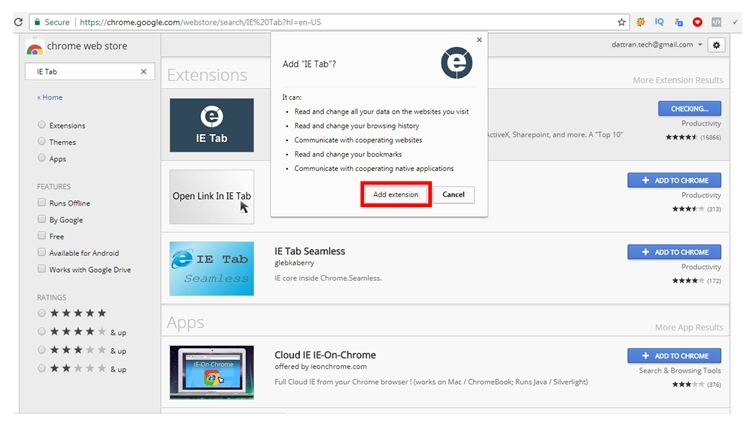 Hướng dẫn cài IE tab trên google chrome chi tiết nhất
