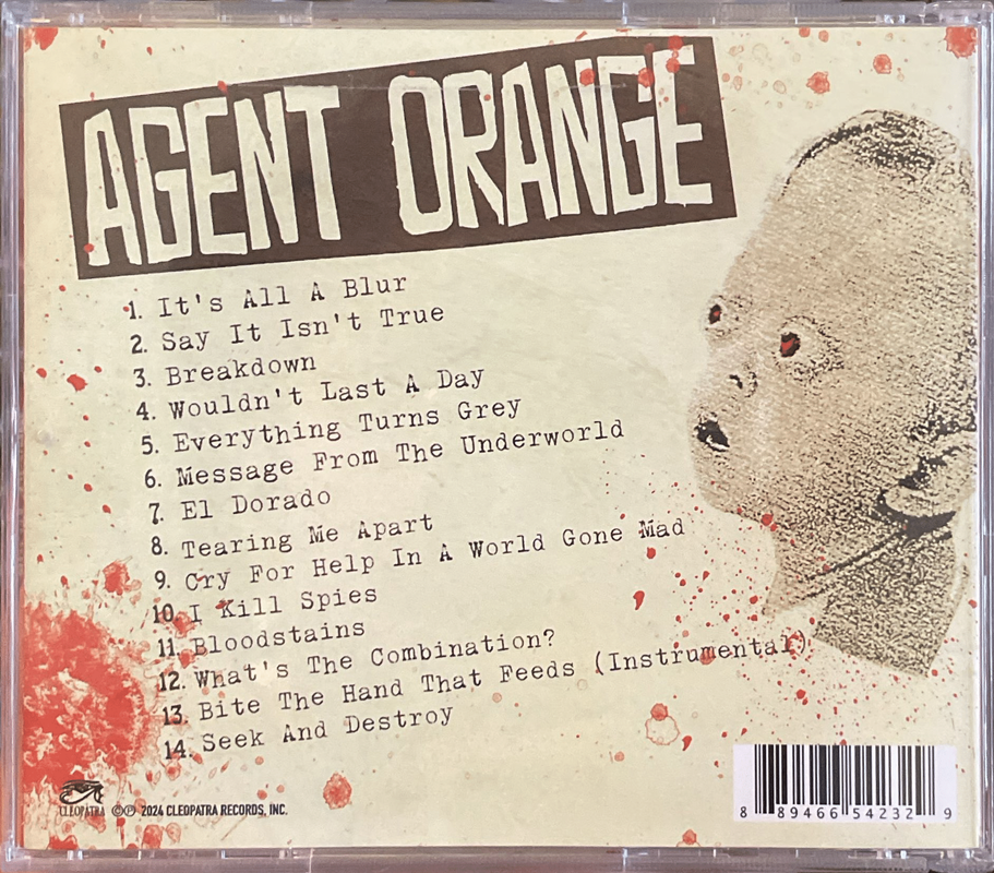 Bloodstains by Agent Orange - Back