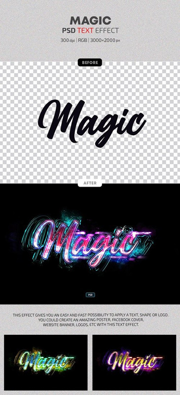 Magic - Photoshop Text Effects PSD