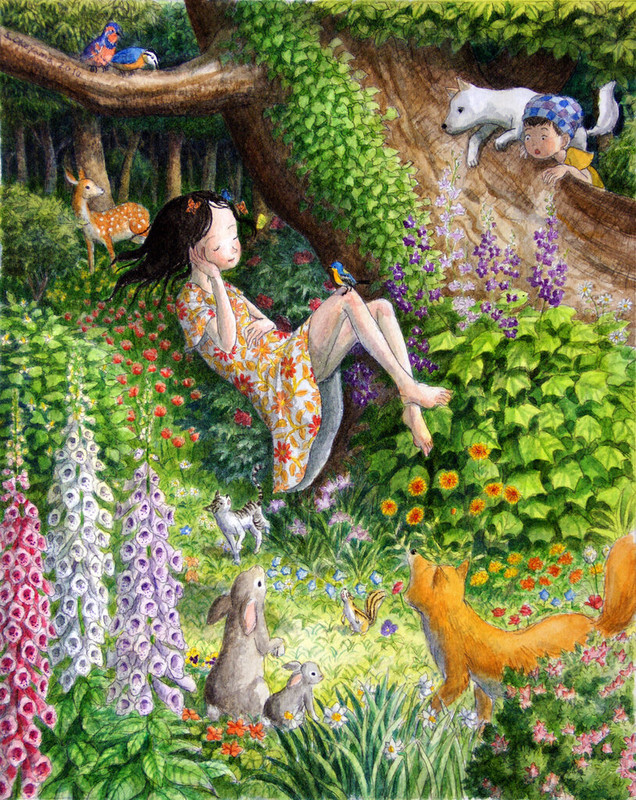 Sleeping-flower-girl-by-perodog