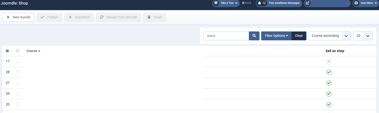 Joomdle_ Shop - Administration
