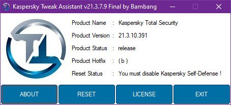 Kaspersky Tweak Assistant v22.5.1.00