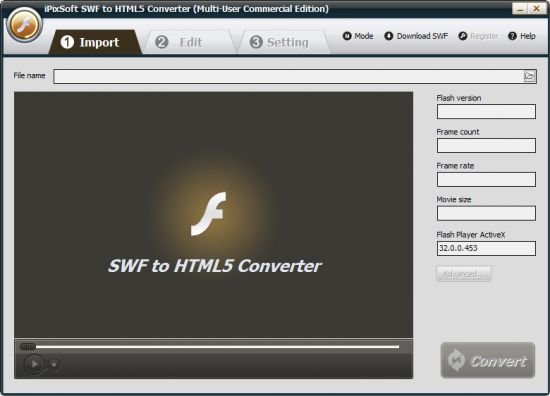 iPixSoft SWF to HTML5 Converter 4.4.0