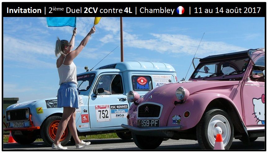 Invitation 2iéme Duel 2CV contre 4L