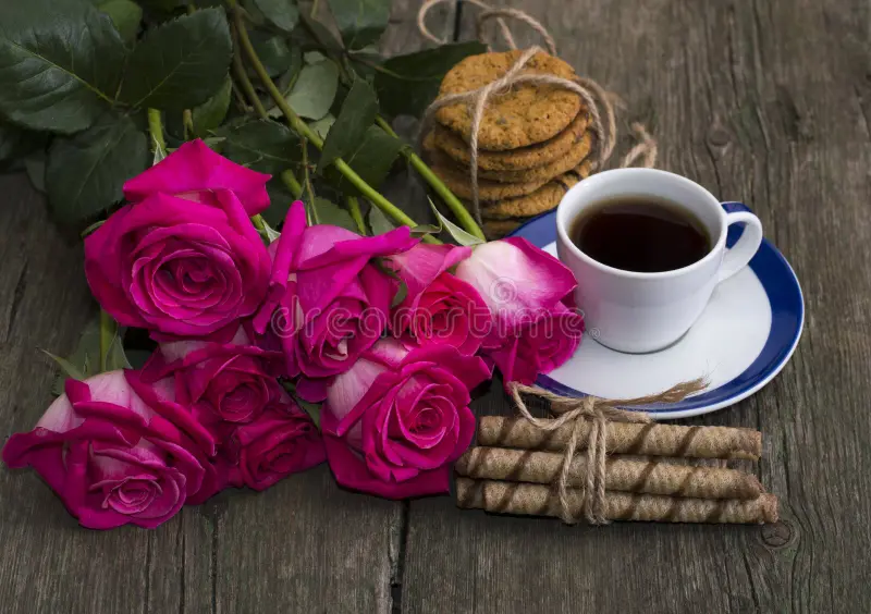 cup-coffee-cookies-bouquet-scarlet-roses-subject-holidays-drinks-56807318