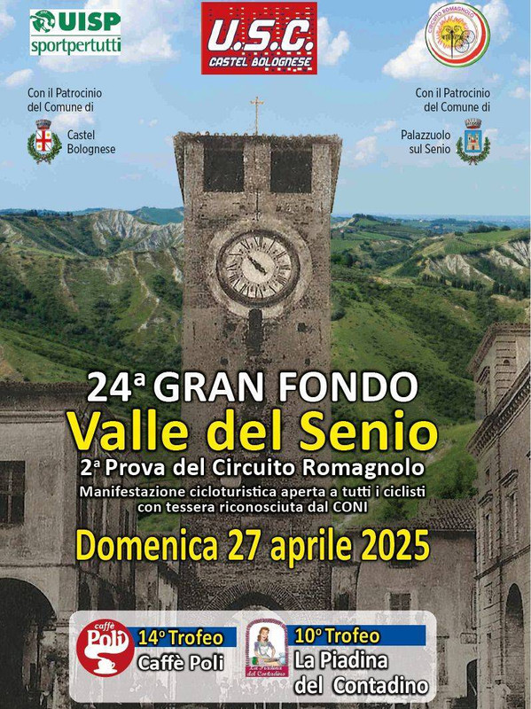 24° Gran Fondo Valle Del Senio, Domenica 27 aprile 2025 a Castel Bolognese