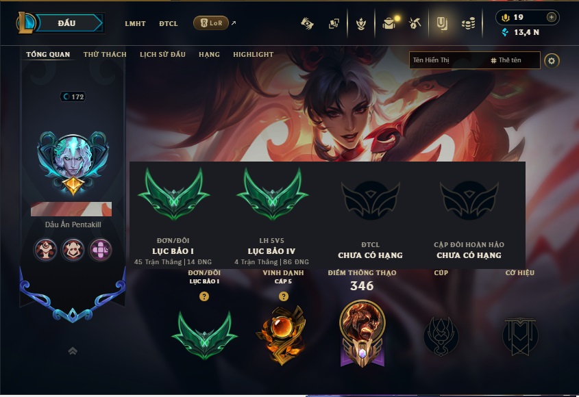 Acc LMHT # - Khung Lục Bảo