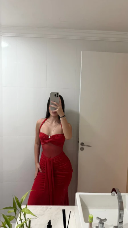 Vestido Kendall Vermelho - Inspiração NATAL