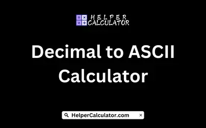 Decimal to ASCII Calculator