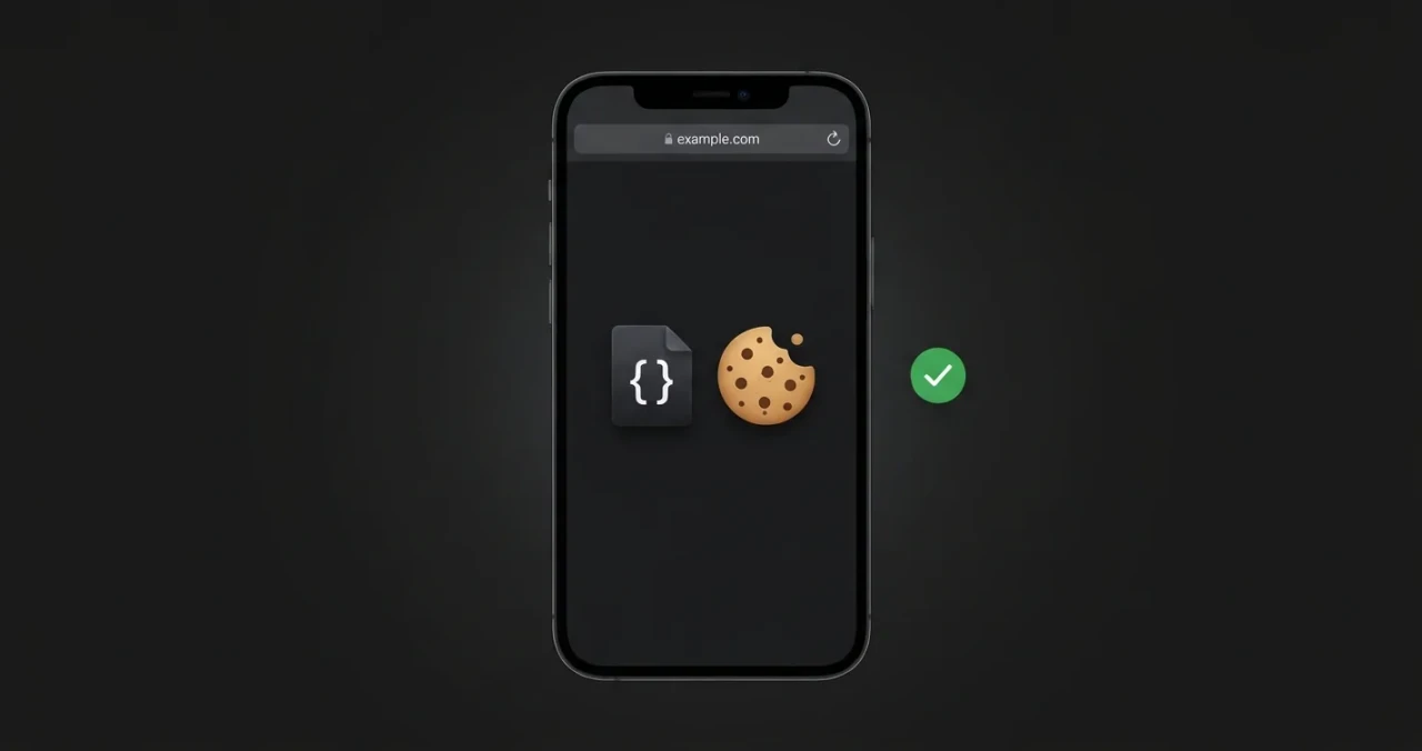 Вход в аккаунт по куки на iPhone
