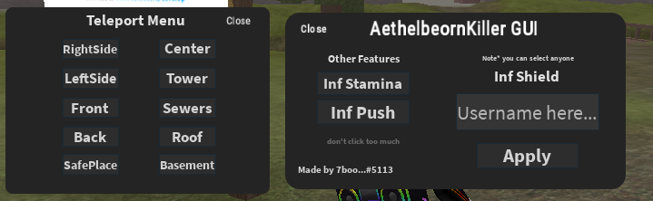 Aethelbeornkiller Gui Club Dark Roblox Exploit - roblox gui pastebin 2020