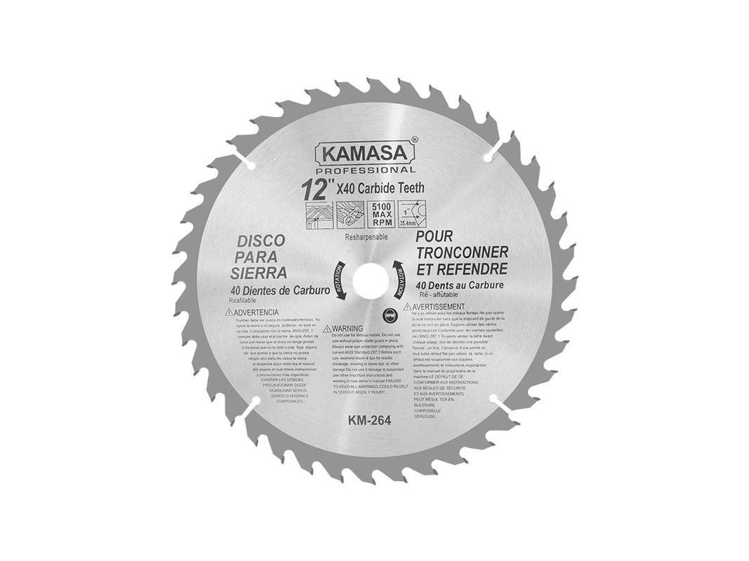 DISCO PARA SIERRA 12"X40T KAMASA
