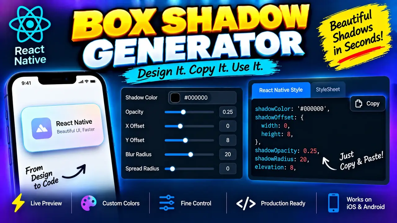Free React Native Box Shadow Generator Tool