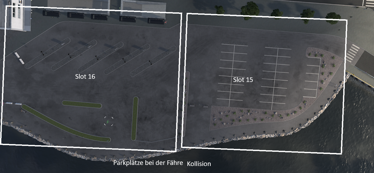 parkplatz vor der Fähre 2