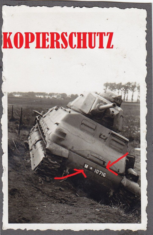 französischer Char S35 Somua Panzer Kennzeichen 