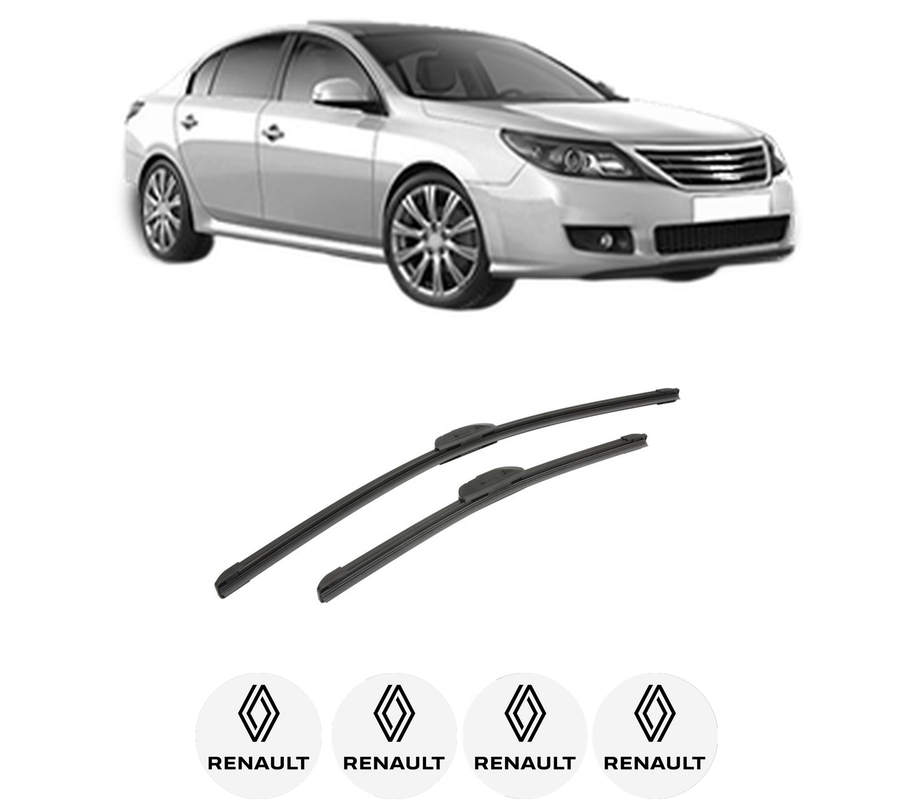 Set stergatoare auto RENAULT LATITUDE (L70_) din 2010-2013, pentru parbriz auto, 2 bucati, Bosch Aerotwin Retrofit, din cauciuc siliconat rezistent, 4 Stickere Auto RENAULT