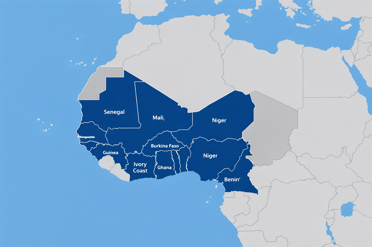 West Africa map PHNX