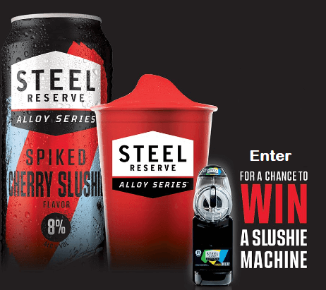 Quench Your Thirst: Dive into the Steel Reserve Slushie Machine or Beverage Wrap Sweepstakes with 1,005 Winners! Quench Your Thirst: Dive into the Steel Reserve Slushie Machine or Beverage Wrap Sweepstakes with 1,005 Winners!