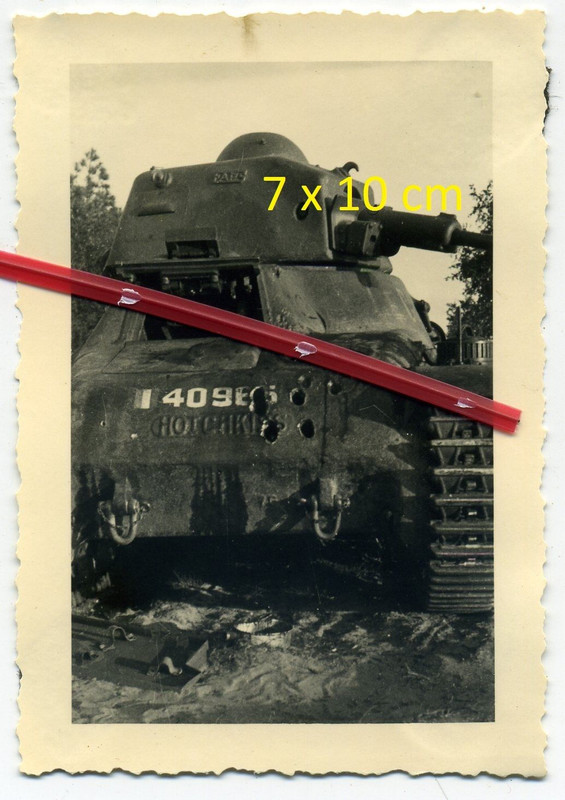 Foto Kampfraum Dünkirchen franz. Panzer Hotchkis