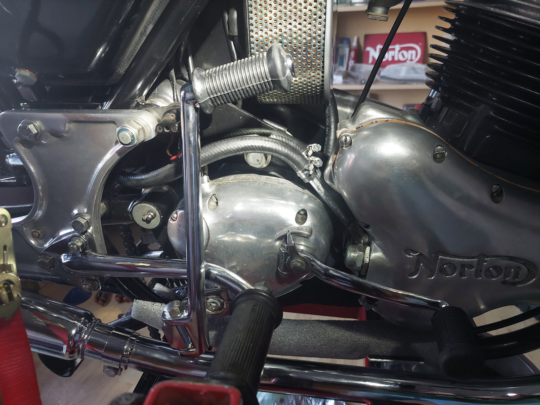 Original and new oil junction block.