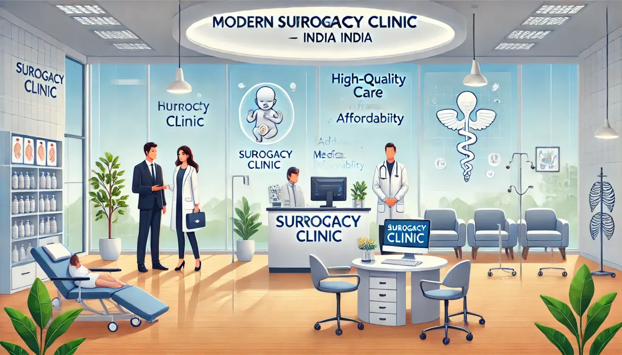 Modern surrogacy clinic in India, representing affordable healthcare and high-quality services.