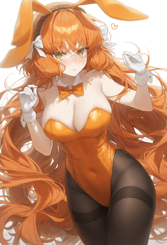 depth of field, 1girl, ishmael (limbus company), bare shoulders, orange leotard, s-3841332241