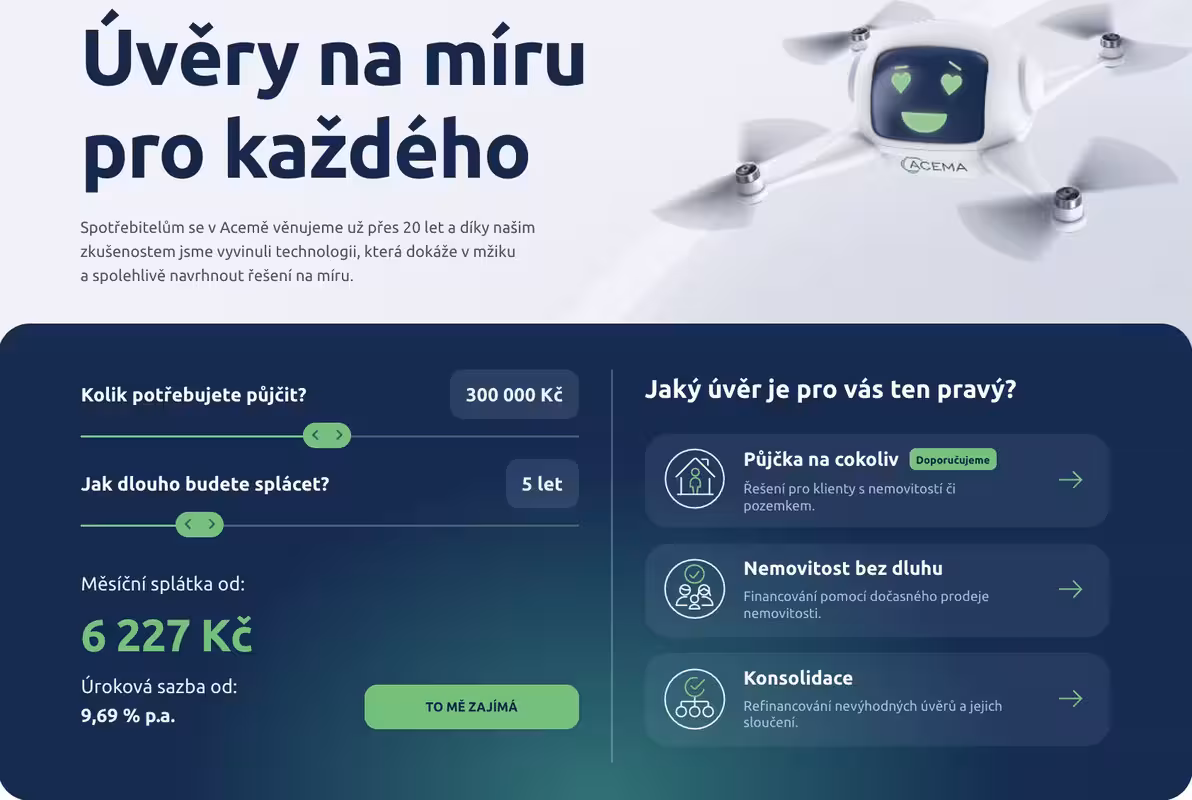 Žádost o půjčku ACEMA Credit - krok 2