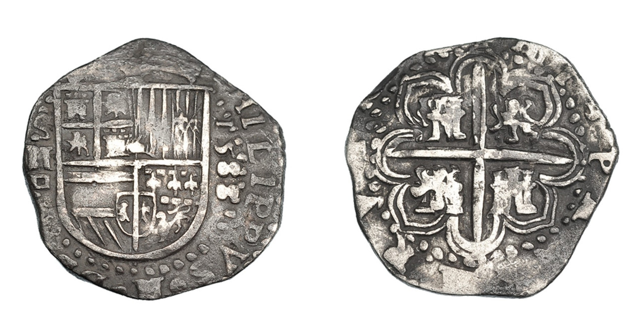 Felipe II 2 Reales de Sevilla 1588 imagen subasta