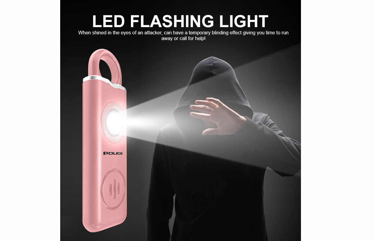 police-personal-alarm-keychain-for-women-rechargeable-pink