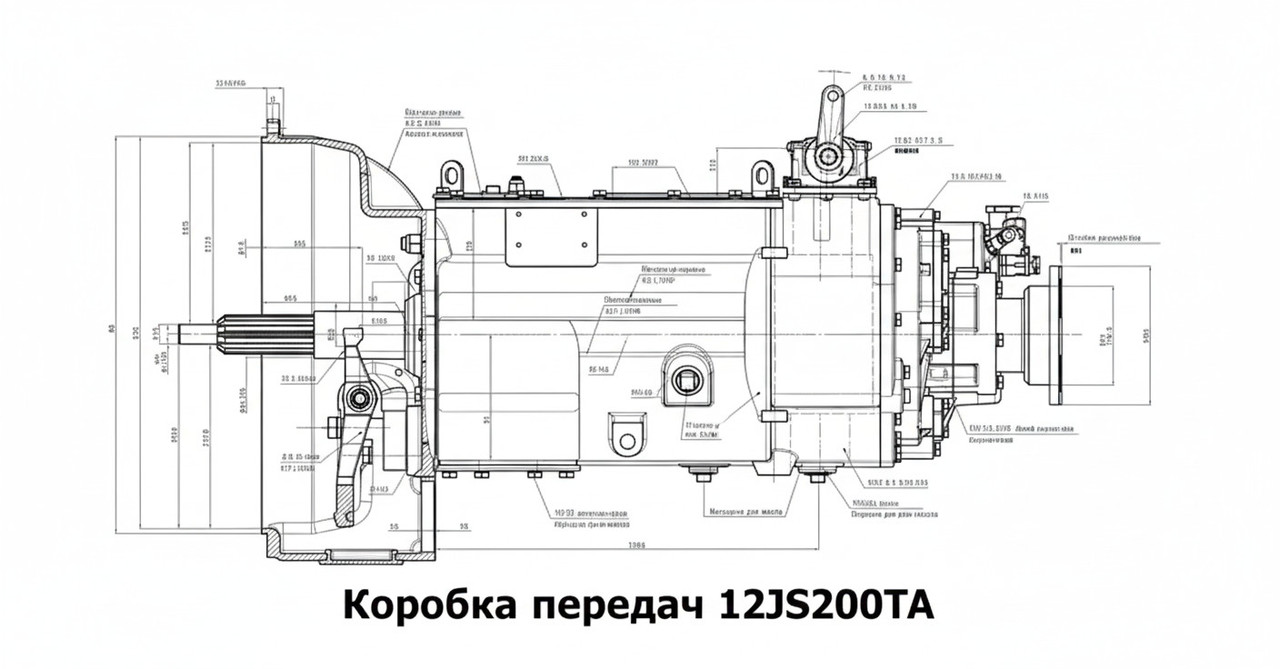 Схема устройства 12JS200TA техническая в абстрактном стиле