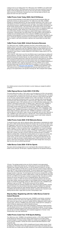 1x Bet Promo Code Registration 2026 100 130