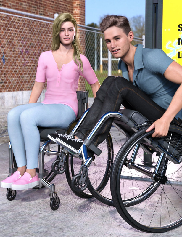 Z Everyday Wheelchair and Poses for Genesis 8.1 