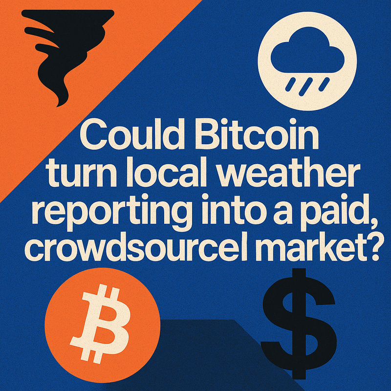 Could Bitcoin turn local weather reporting into a paid, crowdsourced market?