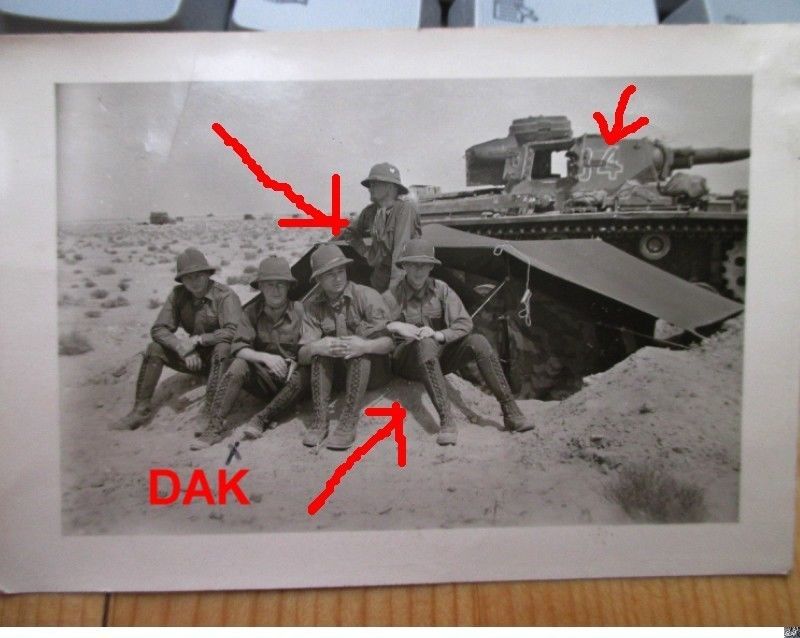 original Foto Afrikakorps, Panzermänner mit Panz