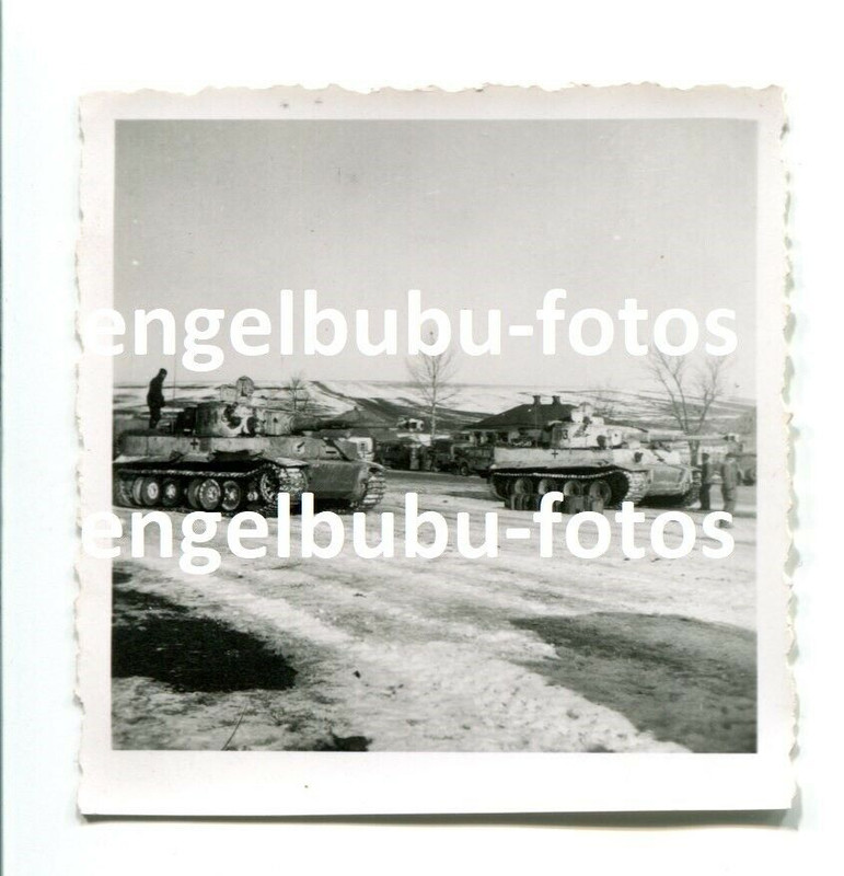 FOTO - PANZER - Panzer VI TIGER mit Wintertarnung (Nr.11&13) GEGEND Charkow