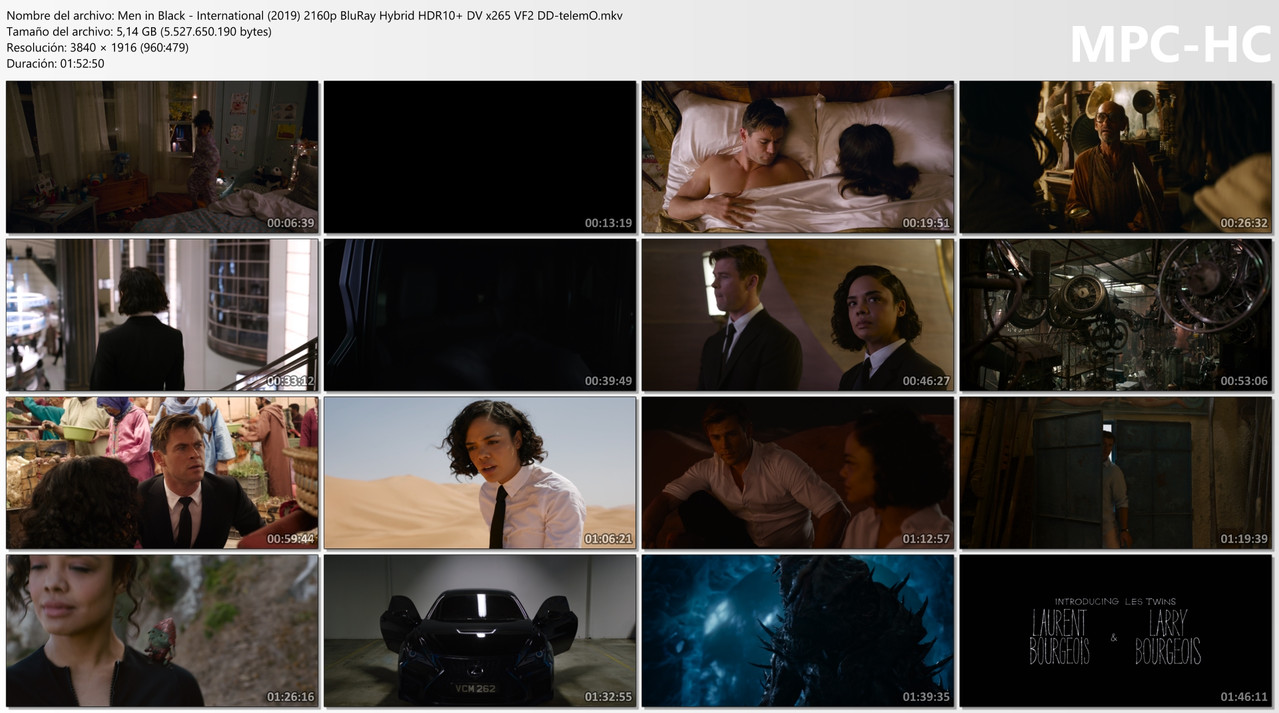 Men in Black International (2019) 2160p Blu Ray Hybrid HDR10 DV x265 VF2 DD telem O mkv thumbs